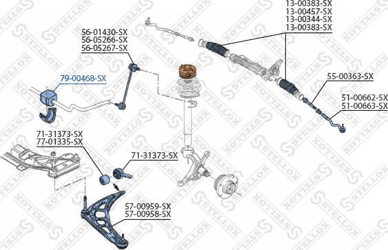 Stellox 79-00468-SX - Bearing Bush, stabiliser autospares.lv