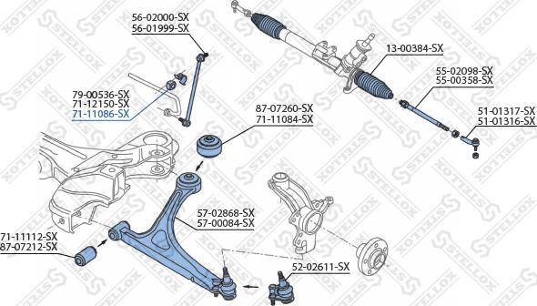 Stellox 71-11086-SX - Bearing Bush, stabiliser autospares.lv