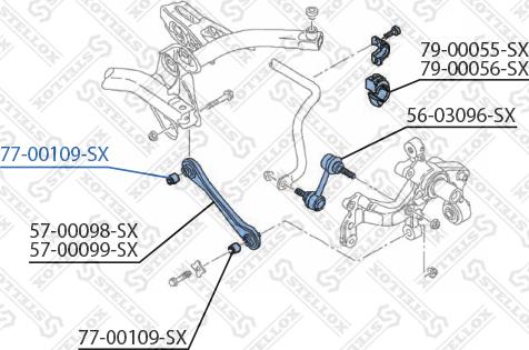 Stellox 77-00109-SX - Bush of Control / Trailing Arm autospares.lv