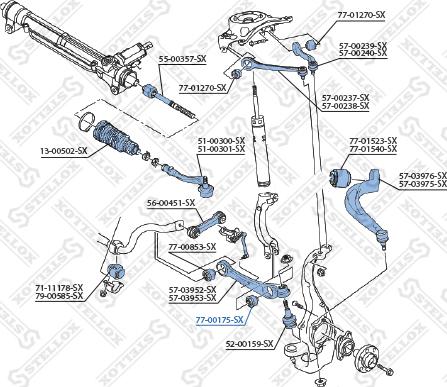 Stellox 77-00175-SX - Bush of Control / Trailing Arm autospares.lv