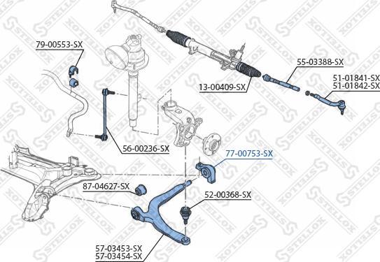 Stellox 77-00753-SX - Bush of Control / Trailing Arm autospares.lv