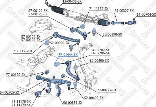 Stellox 77-01444-SX - Bush of Control / Trailing Arm autospares.lv