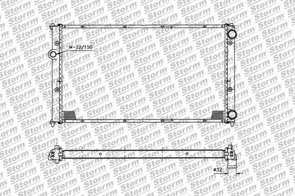 Storm 99114 - Radiator, engine cooling autospares.lv