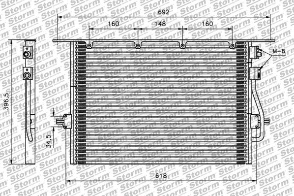 Storm 47008 - Condenser, air conditioning autospares.lv