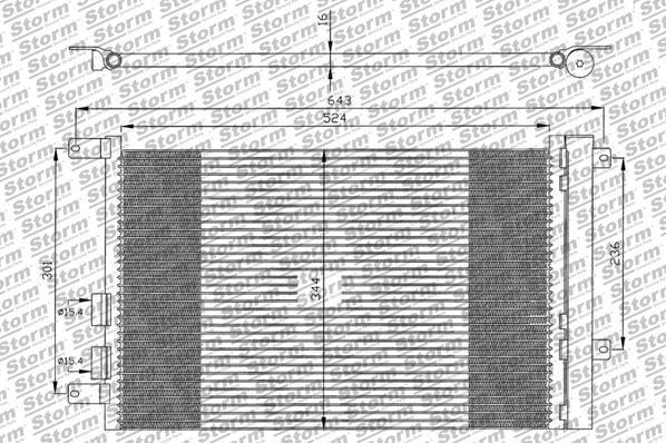 Storm 1450002 - Condenser, air conditioning autospares.lv