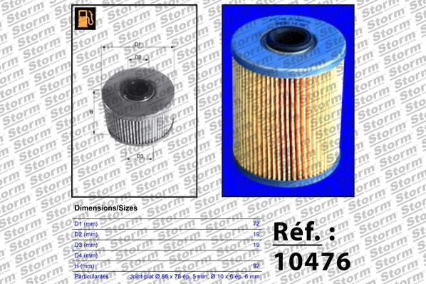 Storm 10476 - Fuel filter autospares.lv