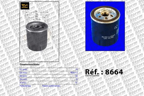 Storm 8664 - Oil Filter autospares.lv