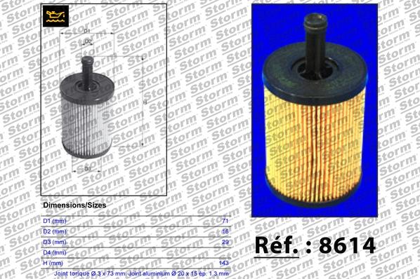 Storm 8614 - Oil Filter autospares.lv