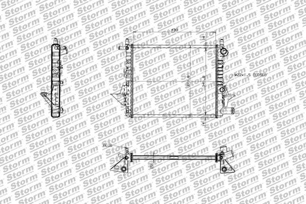 Storm 81106 - Radiator, engine cooling autospares.lv