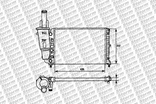 Storm 34002 - Radiator, engine cooling autospares.lv