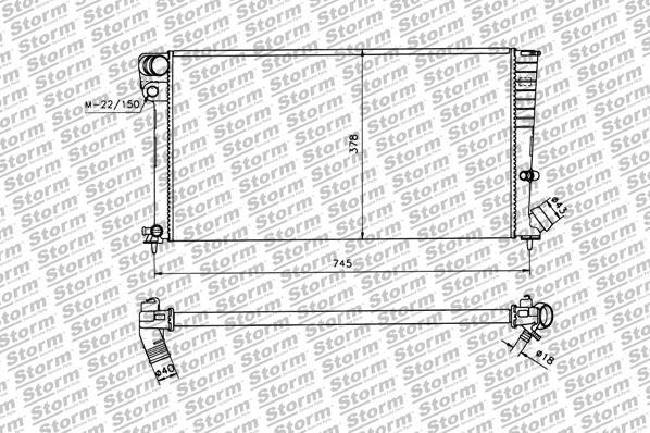 Storm 29003 - Radiator, engine cooling autospares.lv