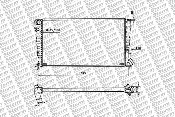 Storm 26501 - Radiator, engine cooling autospares.lv