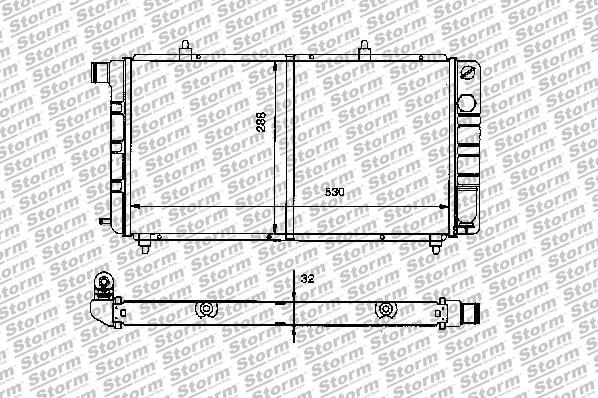 Storm 22101 - Radiator, engine cooling autospares.lv