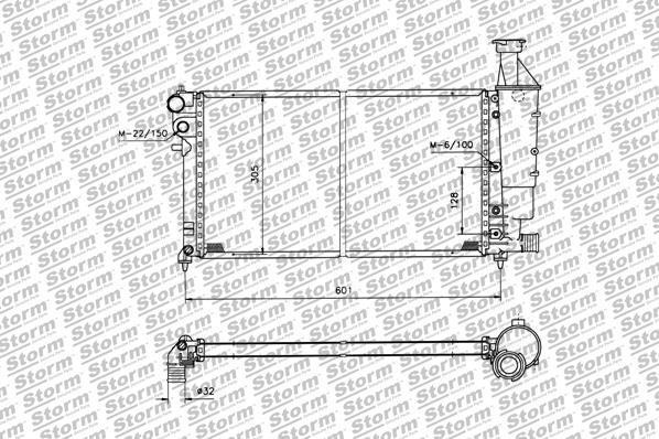 Storm 27004 - Radiator, engine cooling autospares.lv