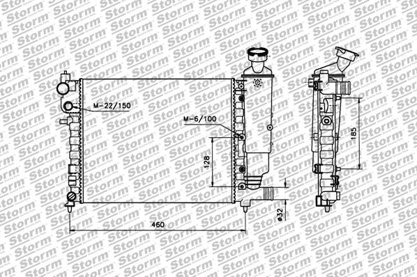 Storm 27003 - Radiator, engine cooling autospares.lv