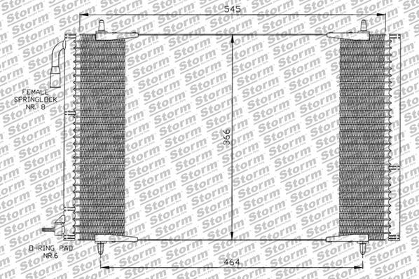 Storm 70504 - Condenser, air conditioning autospares.lv