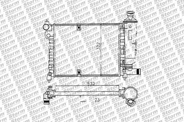 Storm 78004 - Radiator, engine cooling autospares.lv