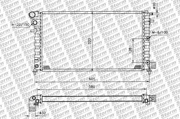 Storm 78005 - Radiator, engine cooling autospares.lv