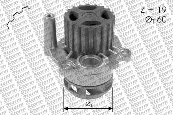 Storm PA12368 - Water Pump autospares.lv