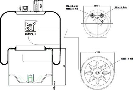 ST-Templin 04.060.6006.950 - Bellow, air suspension autospares.lv