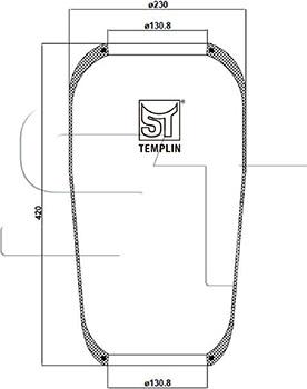 ST-Templin 04.060.6006.520 - Bellow, air suspension autospares.lv