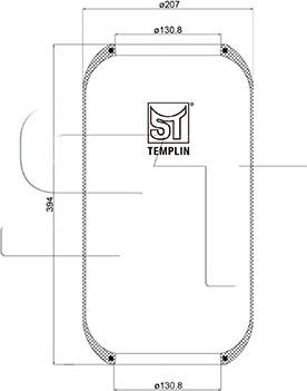 ST-Templin 04.060.6006.110 - Bellow, air suspension autospares.lv