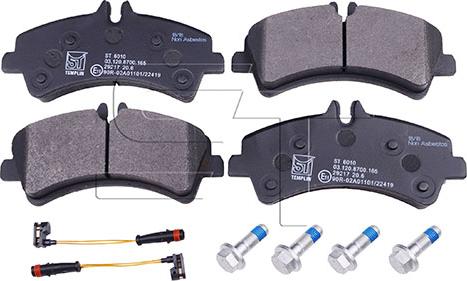 ST-Templin 03.120.8700.165 - Brake Pad Set, disc brake autospares.lv