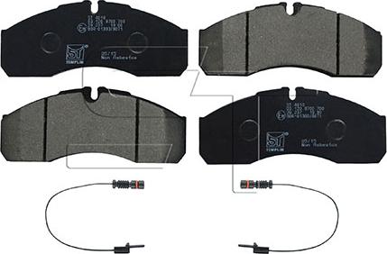 ST-Templin 03.120.8700.700 - Brake Pad Set, disc brake autospares.lv