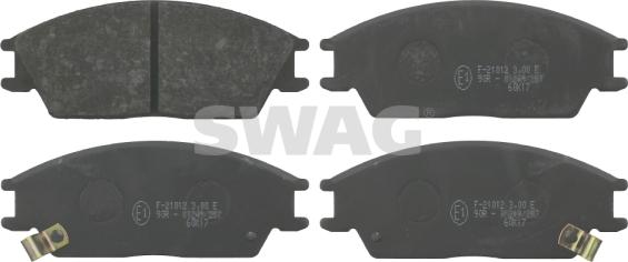 Swag 90 91 6542 - Brake Pad Set, disc brake autospares.lv