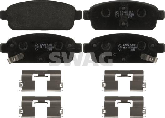 Swag 40 91 6893 - Brake Pad Set, disc brake autospares.lv