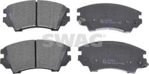 Swag 40 91 6892 - Brake Pad Set, disc brake autospares.lv