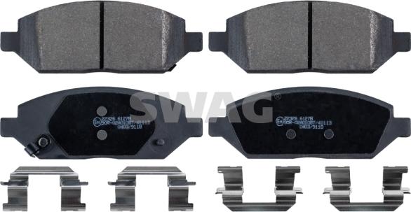 Swag 42 91 6974 - Brake Pad Set, disc brake autospares.lv