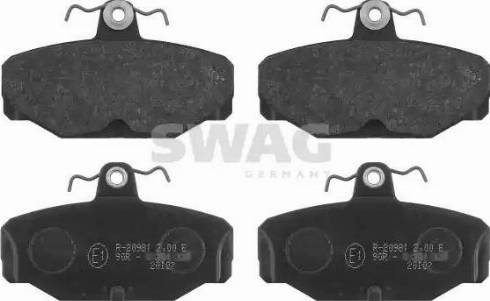 Swag 50 91 6169 - Brake Pad Set, disc brake autospares.lv