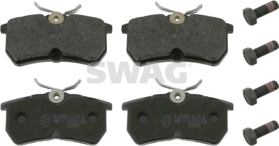 Swag 50 91 6167 - Brake Pad Set, disc brake autospares.lv