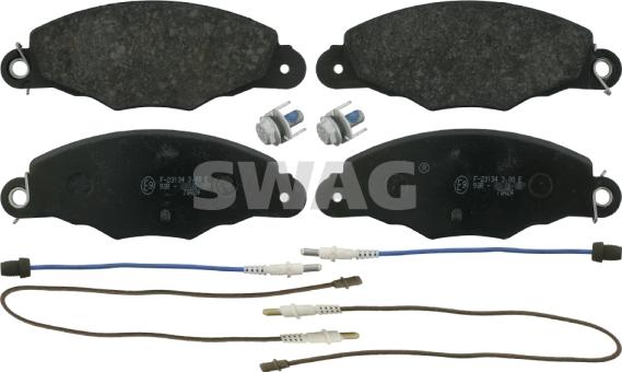 Swag 64 91 6414 - Brake Pad Set, disc brake autospares.lv