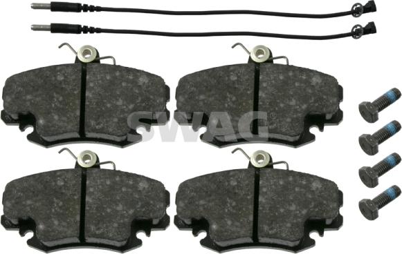 Swag 60 91 6191 - Brake Pad Set, disc brake autospares.lv