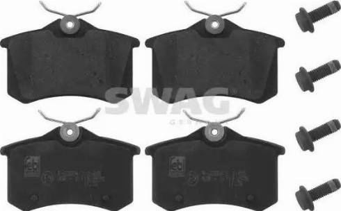 Swag 62 91 6834 - Brake Pad Set, disc brake autospares.lv