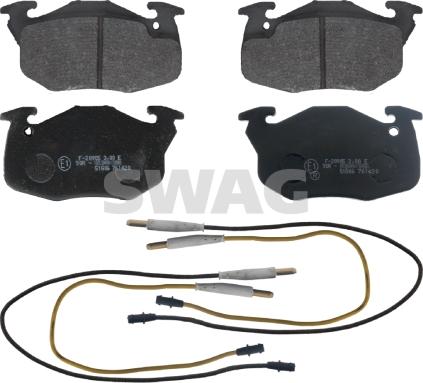 Swag 62 91 6291 - Brake Pad Set, disc brake autospares.lv