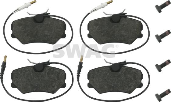 Swag 62 91 6258 - Brake Pad Set, disc brake autospares.lv