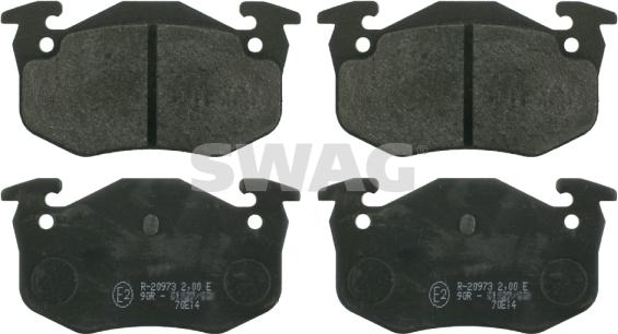 Swag 62 91 6222 - Brake Pad Set, disc brake autospares.lv