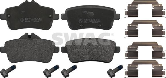 Swag 10 91 6990 - Brake Pad Set, disc brake autospares.lv