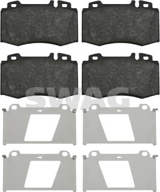 Swag 10 91 6454 - Brake Pad Set, disc brake autospares.lv
