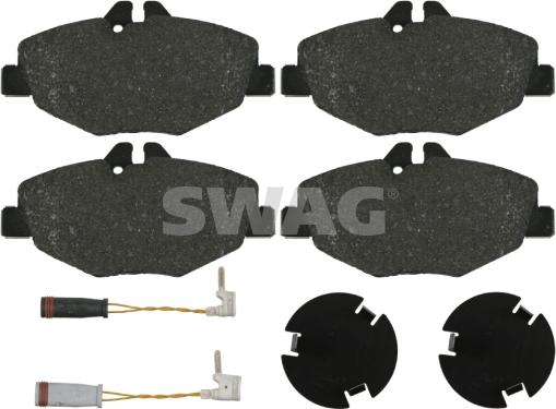 Swag 10 91 6452 - Brake Pad Set, disc brake autospares.lv