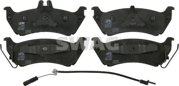 Swag 10 91 6436 - Brake Pad Set, disc brake autospares.lv