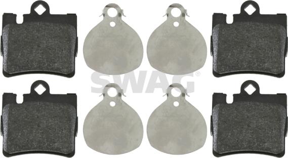 Swag 10 91 6438 - Brake Pad Set, disc brake autospares.lv