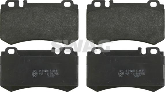 Swag 10 91 6475 - Brake Pad Set, disc brake autospares.lv