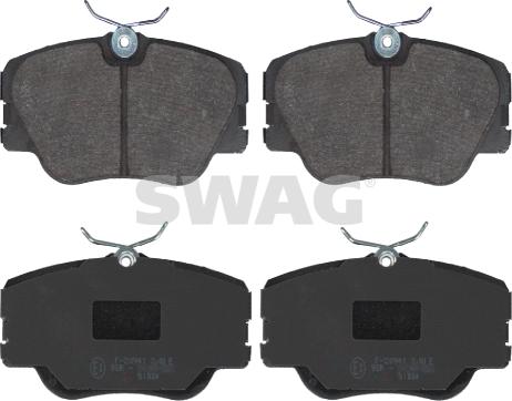 Swag 10 91 6193 - Brake Pad Set, disc brake autospares.lv
