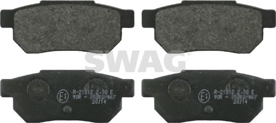Swag 85 91 6309 - Brake Pad Set, disc brake autospares.lv