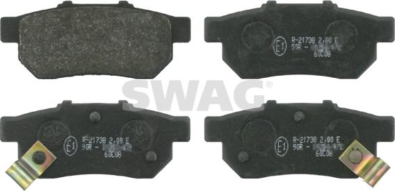 Swag 85 91 6301 - Brake Pad Set, disc brake autospares.lv