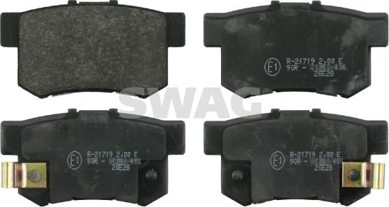 Swag 85 91 6297 - Brake Pad Set, disc brake autospares.lv